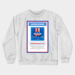 Independence Day - United States - For 4th of july - Print Design Poster - 1706206 Crewneck Sweatshirt